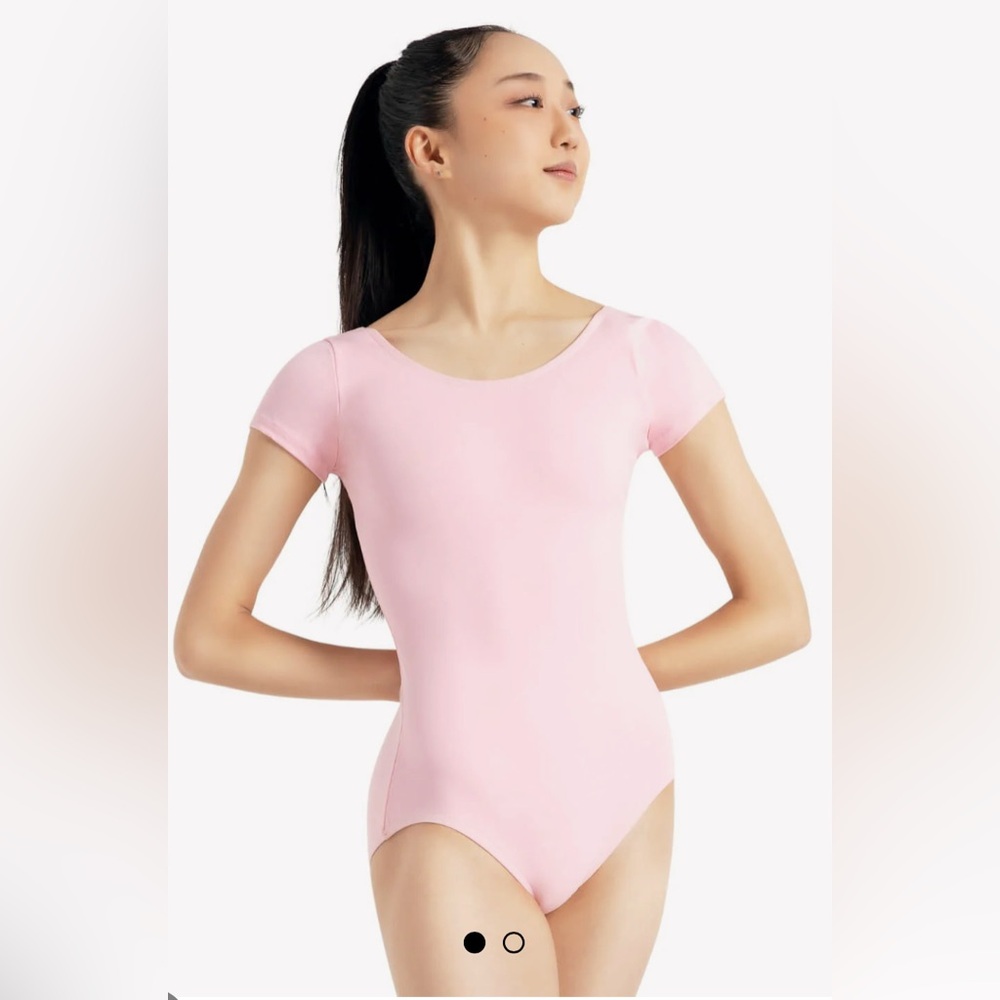 Capezio Pink SHORT SLEEVE LEOTARD